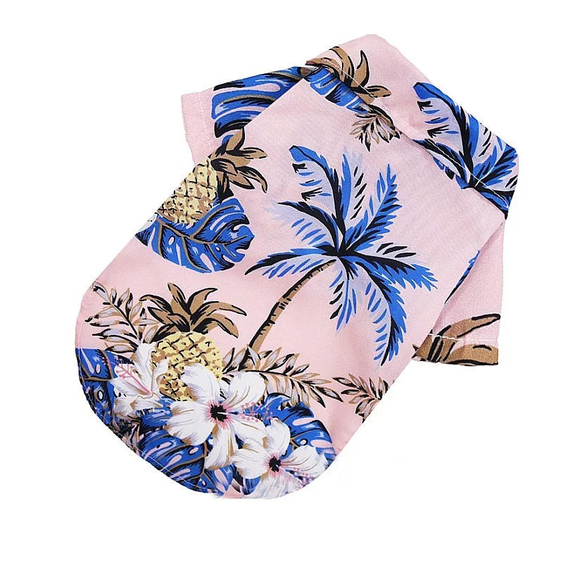 Hawaiian Beach Style Dog Clothes Summer Dog T-Shirt Pet Clothes For Small Dogs Cats Chihuahua Yorkies Clothing Thin Puppy Shirts