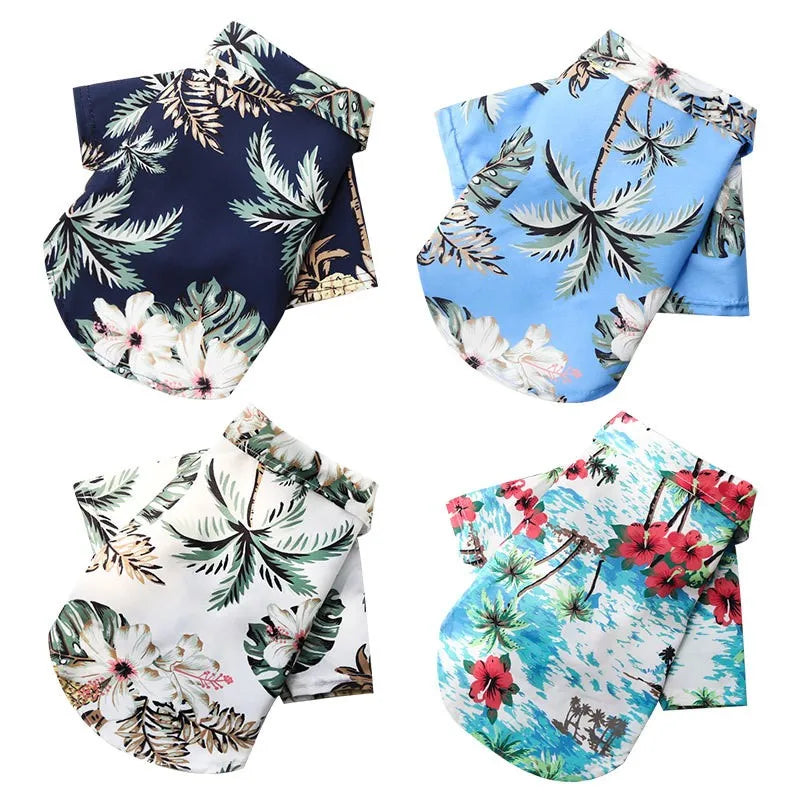 Hawaiian Beach Style Dog Clothes Summer Dog T-Shirt Pet Clothes For Small Dogs Cats Chihuahua Yorkies Clothing Thin Puppy Shirts