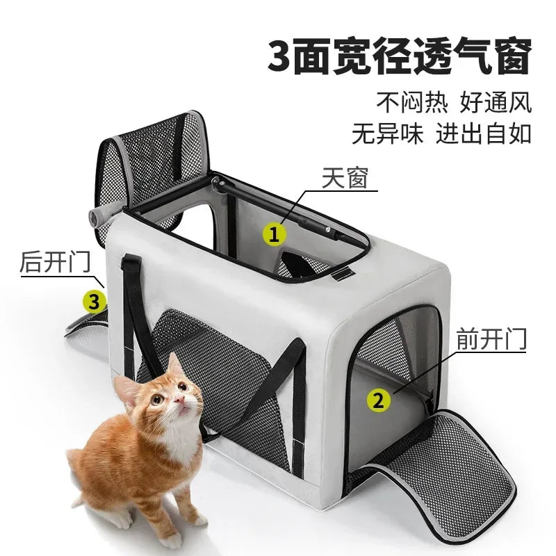 Small Pet Cart Dog Cat Trolley Out Small Pet Cart Lightweight Dog Supplies
