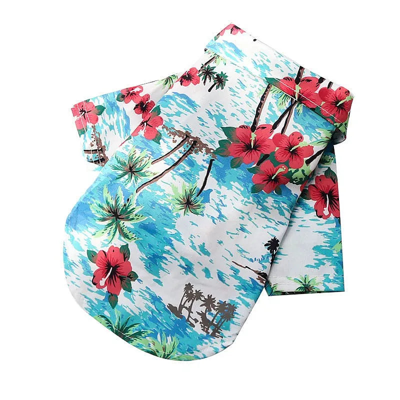 Hawaiian Beach Style Dog Clothes Summer Dog T-Shirt Pet Clothes For Small Dogs Cats Chihuahua Yorkies Clothing Thin Puppy Shirts
