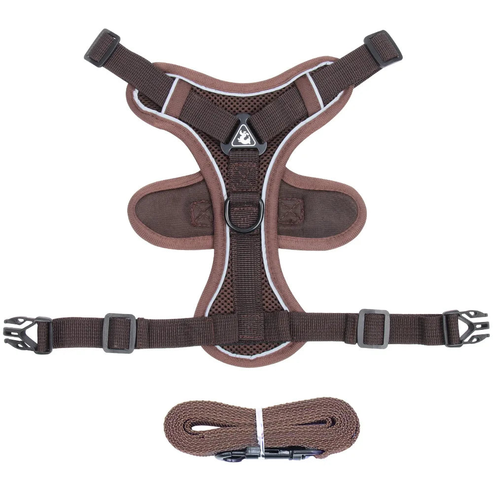Dog Harness Cat Leash Collar Bulldog Straps Small Medium Dog Harnesses Bichon Frise Vest Puppy Reflective No-Pull Pet Supplies