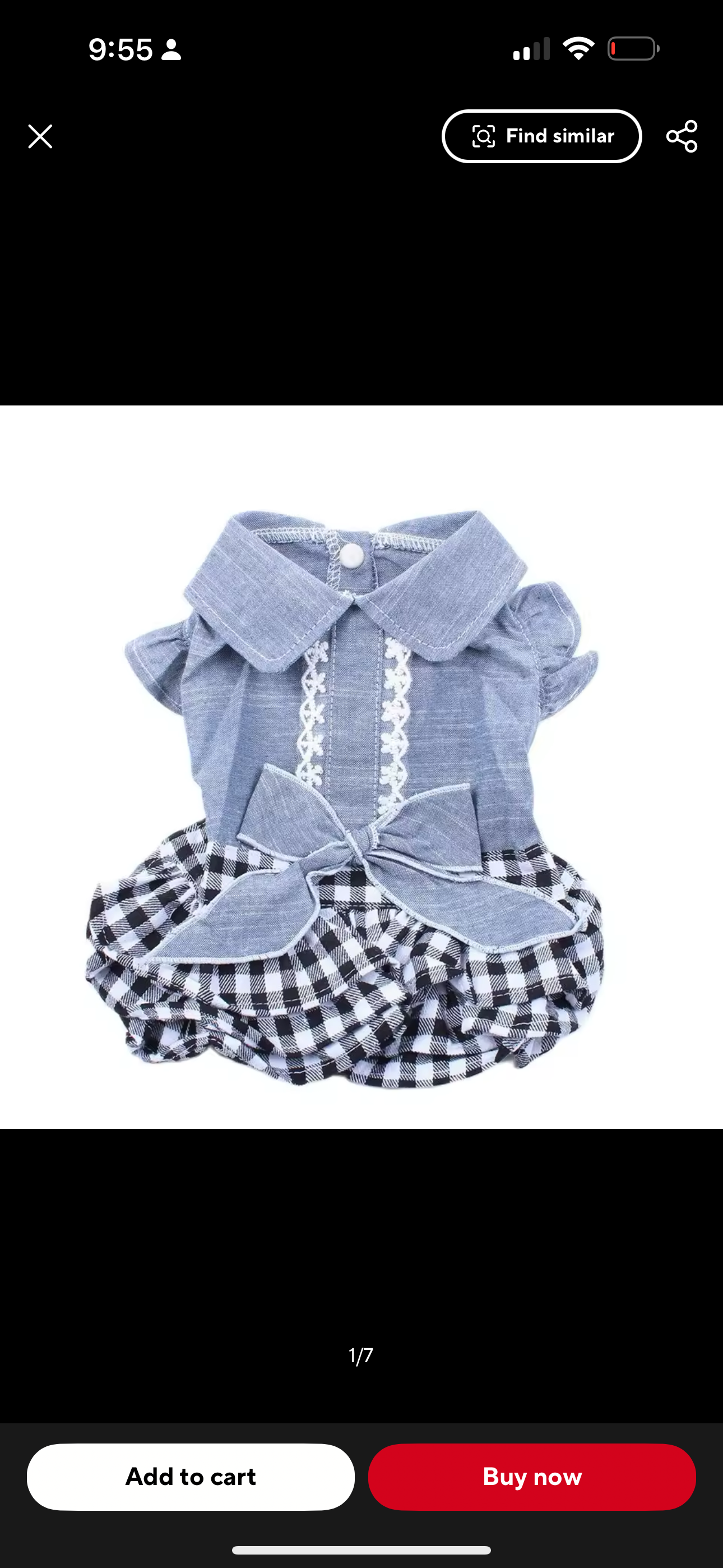 Plaid Paw-cess Dress