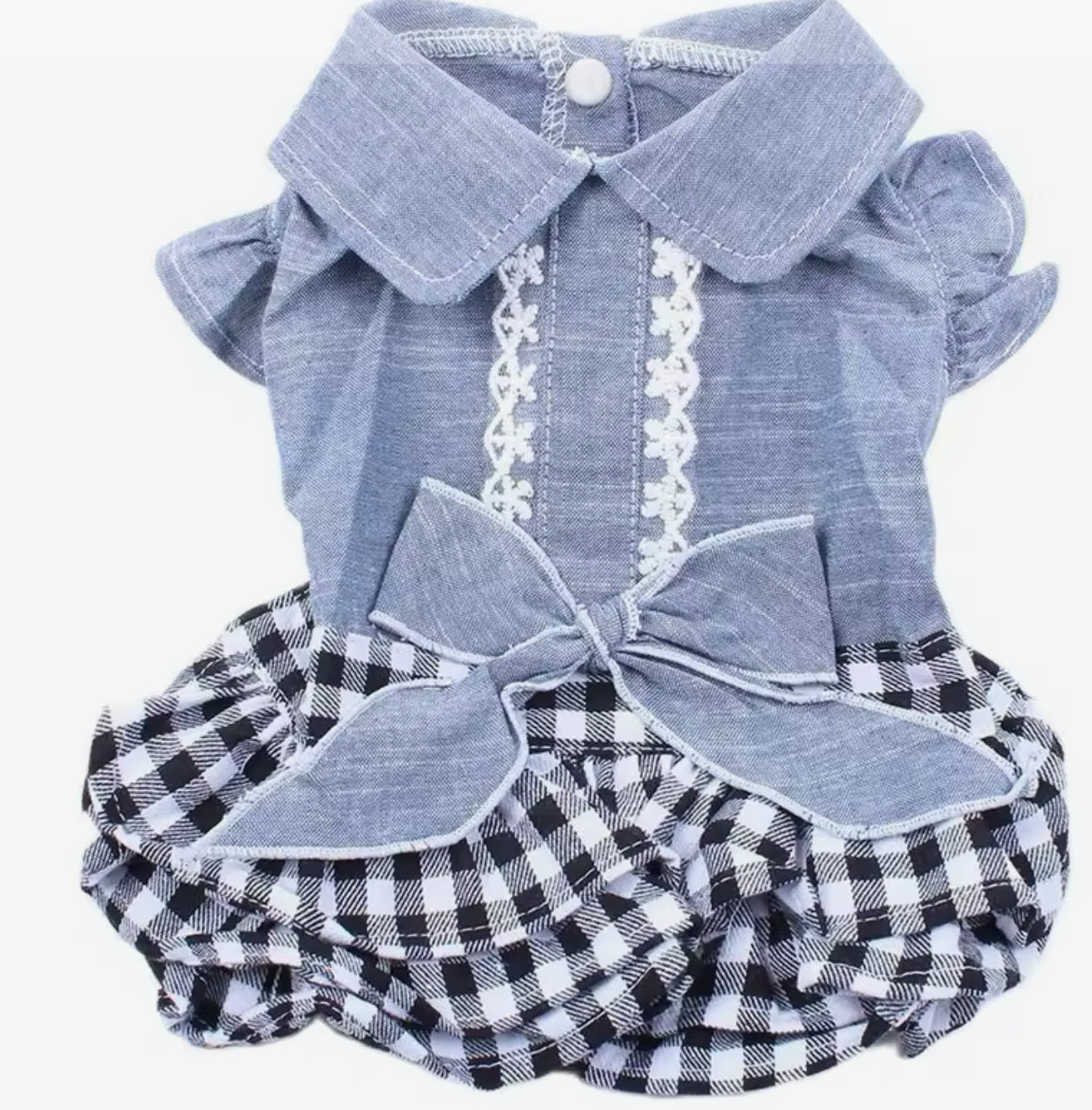 Plaid Paw-cess Dress