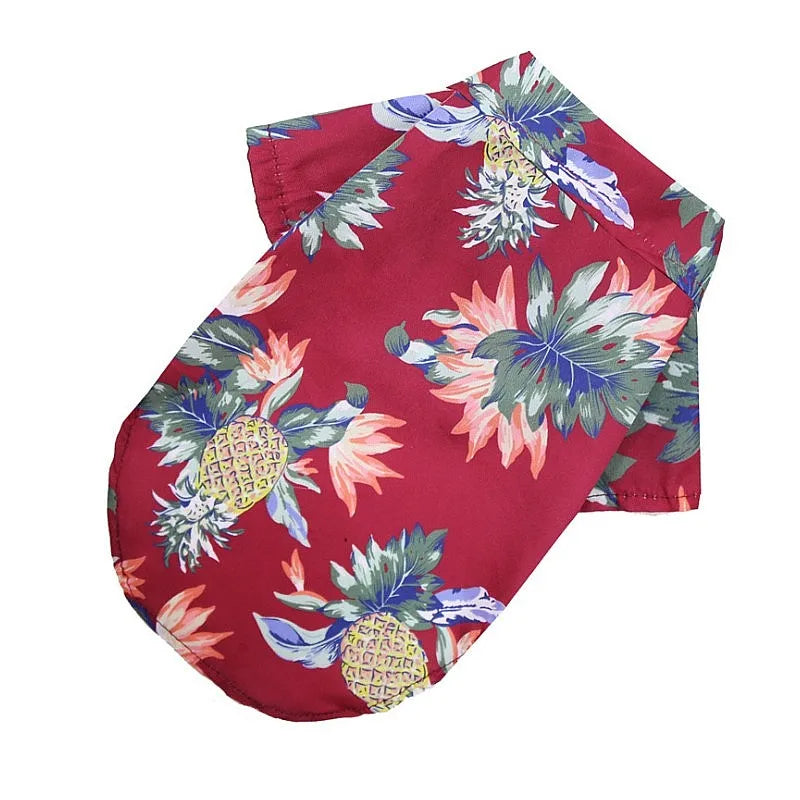 Hawaiian Beach Style Dog Clothes Summer Dog T-Shirt Pet Clothes For Small Dogs Cats Chihuahua Yorkies Clothing Thin Puppy Shirts