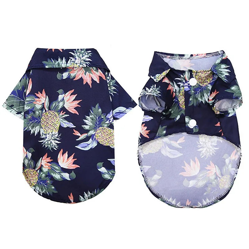 Hawaiian Beach Style Dog Clothes Summer Dog T-Shirt Pet Clothes For Small Dogs Cats Chihuahua Yorkies Clothing Thin Puppy Shirts