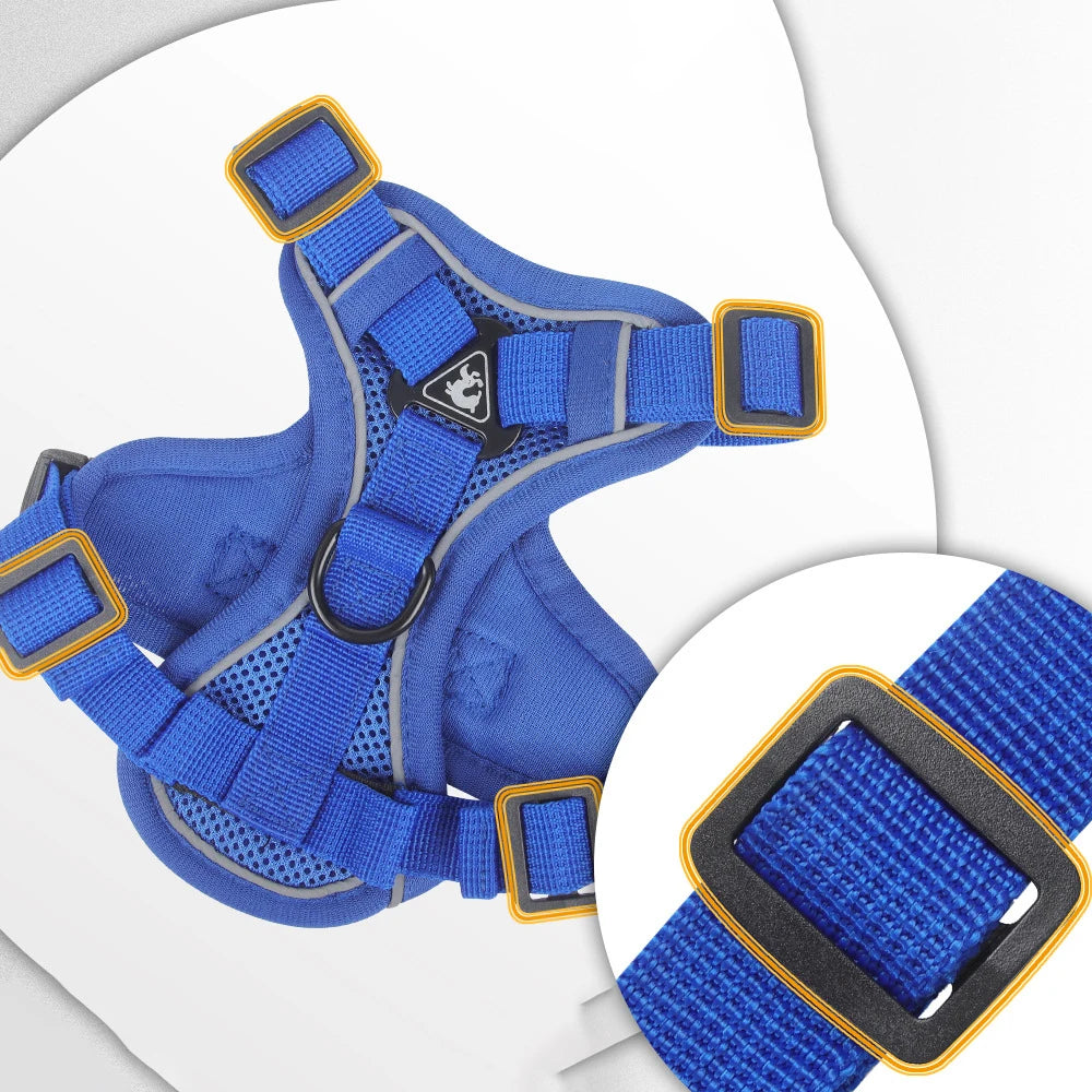 Dog Harness Cat Leash Collar Bulldog Straps Small Medium Dog Harnesses Bichon Frise Vest Puppy Reflective No-Pull Pet Supplies
