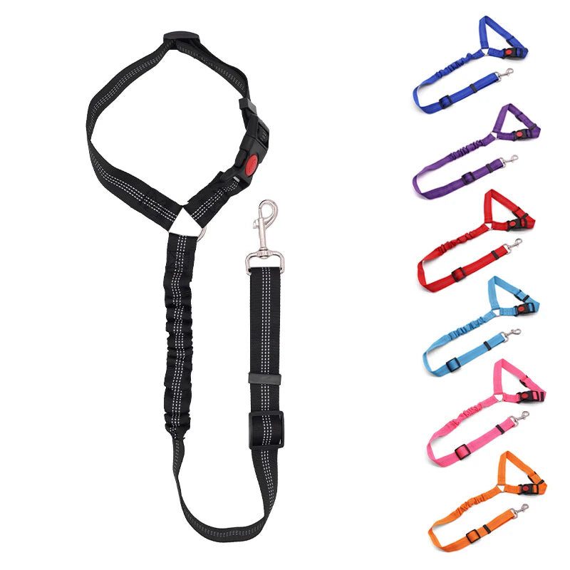 Reflective Pet Dog Car Seat Belt Puppy Collar Walking Travel Car Accessories Cat Leash Harness for Small Dogs Pet Car Supplies
